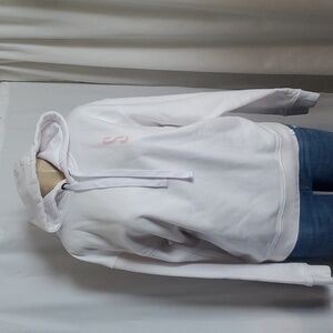 Shelflife White Hoodie Sweatshirt Size L